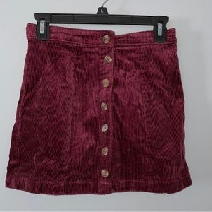 Forever 21 Button Up Corduroy Skirt